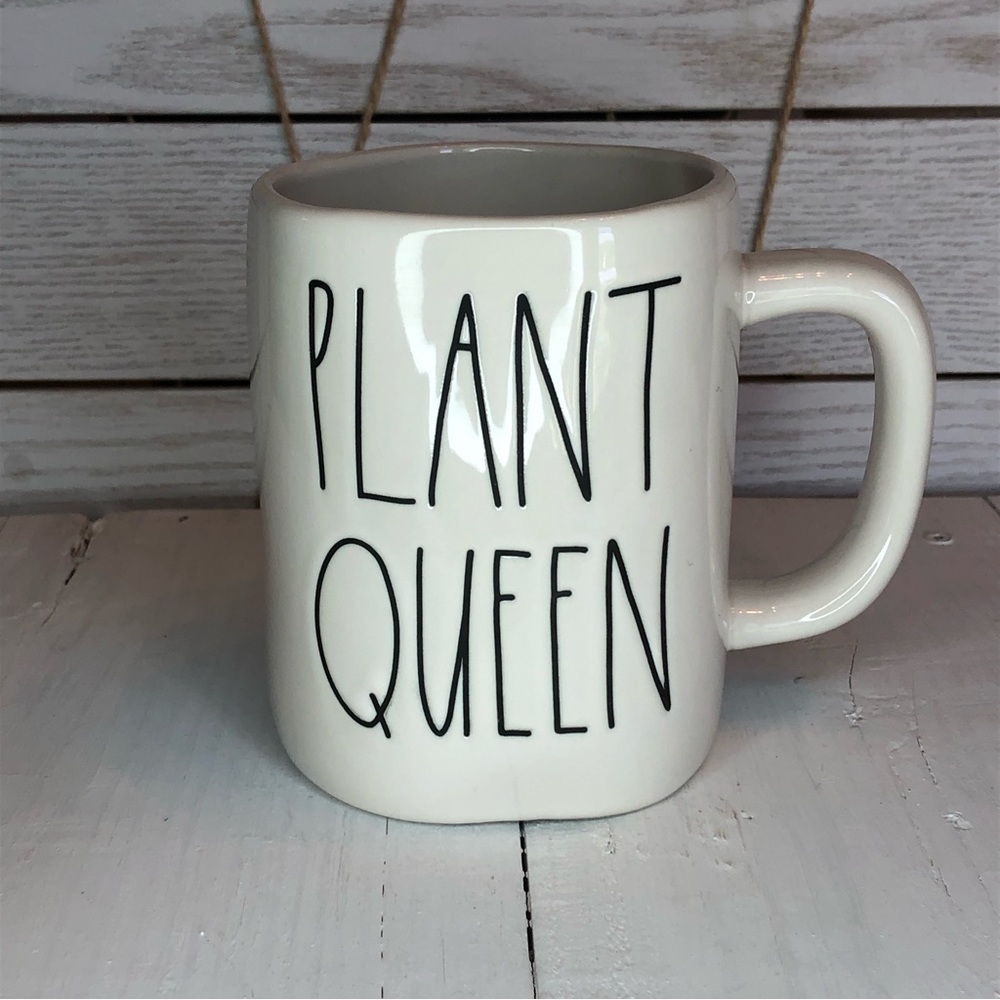 Rae Dunn Cactus Plant Queen Large Coffee Mug White 24 fl oz By Magenta